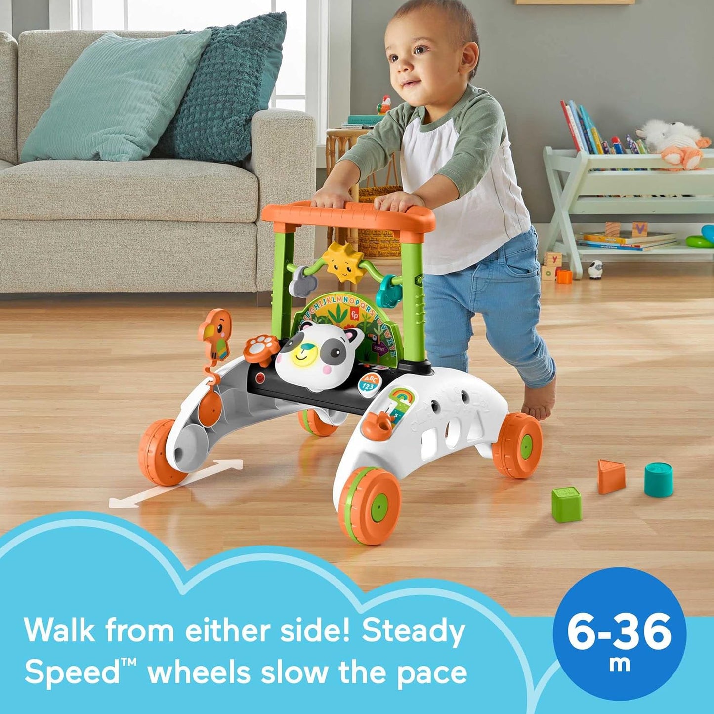Fisher-Price 2 Sided Steady Speed Panda Walker