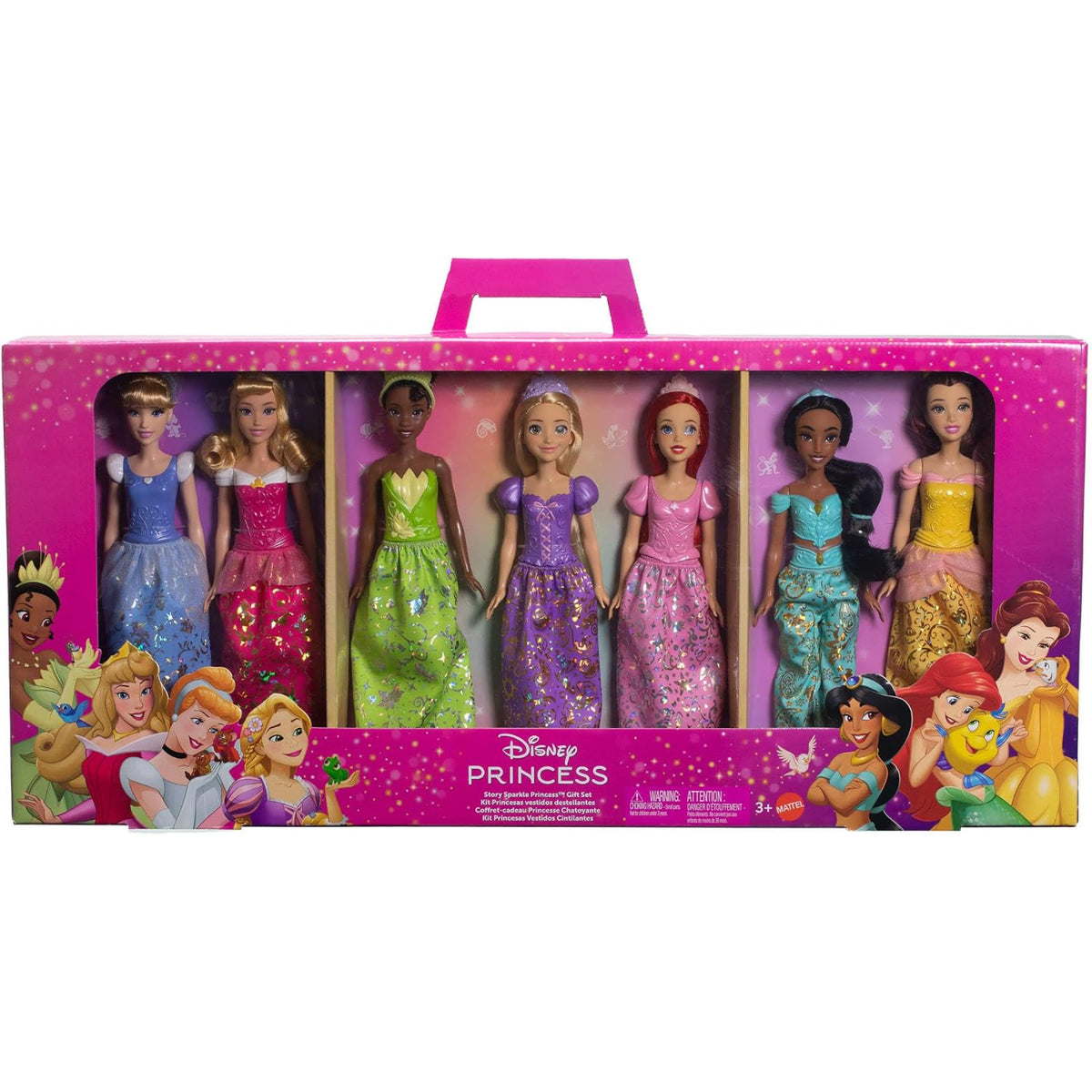 Disney Princess 7 Doll Complete Set