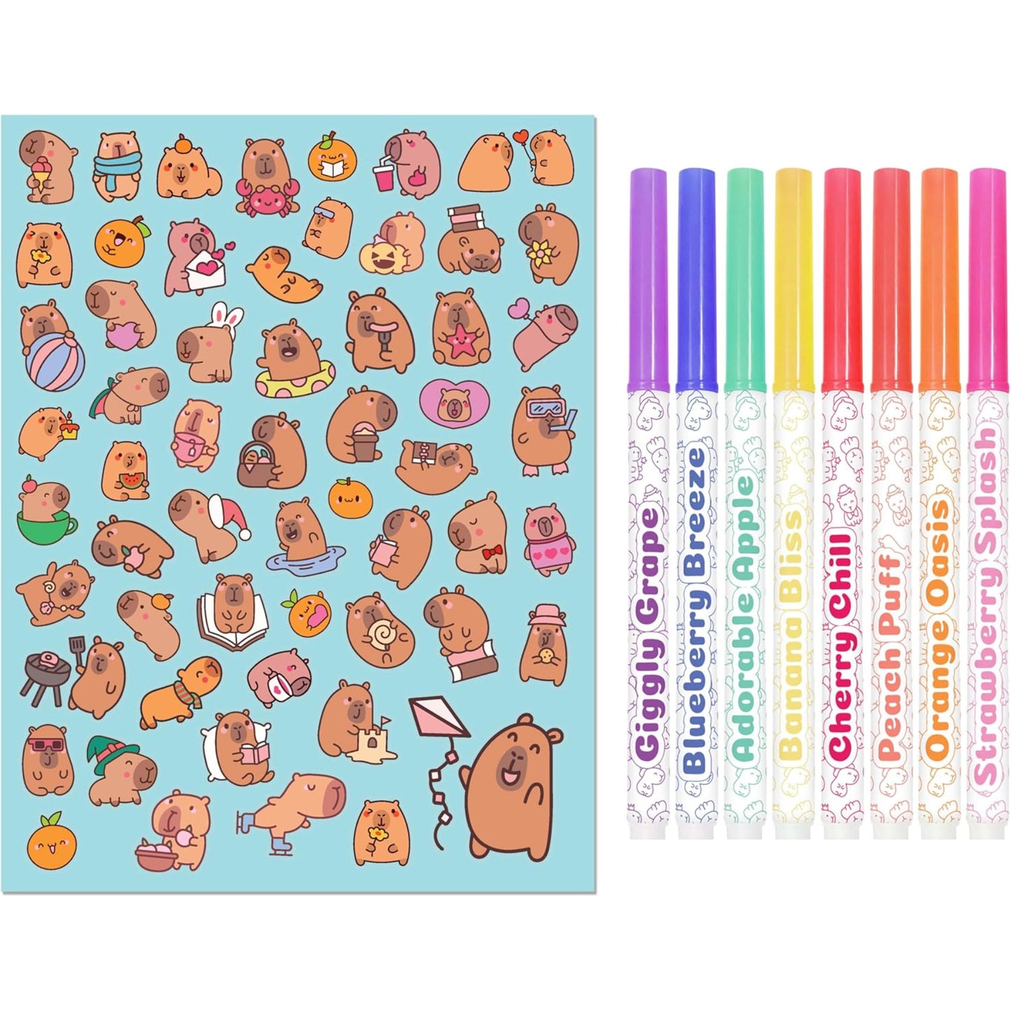 Capybara Club Colouring Kit