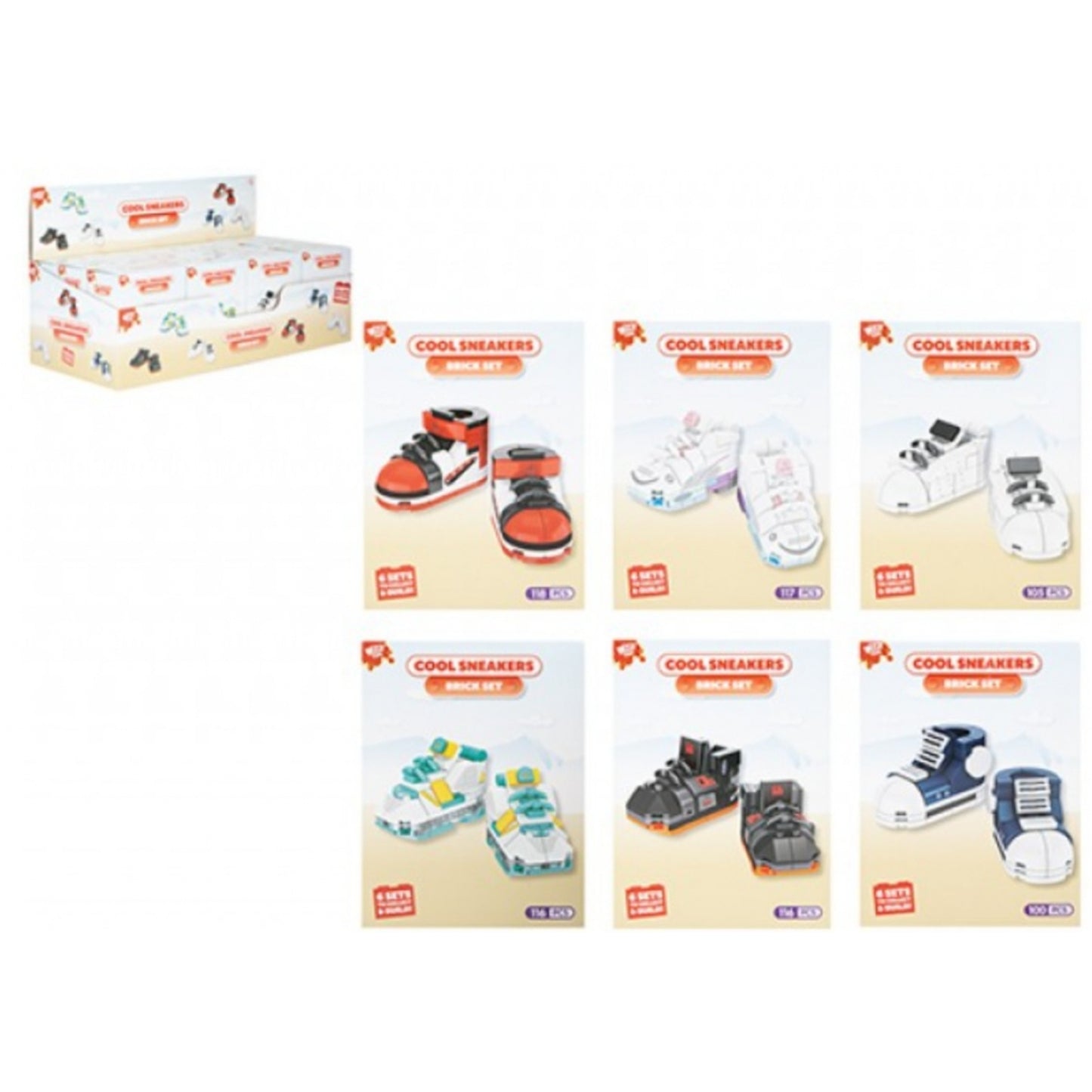 Cool Sneaker Brick Set - 6 Pack