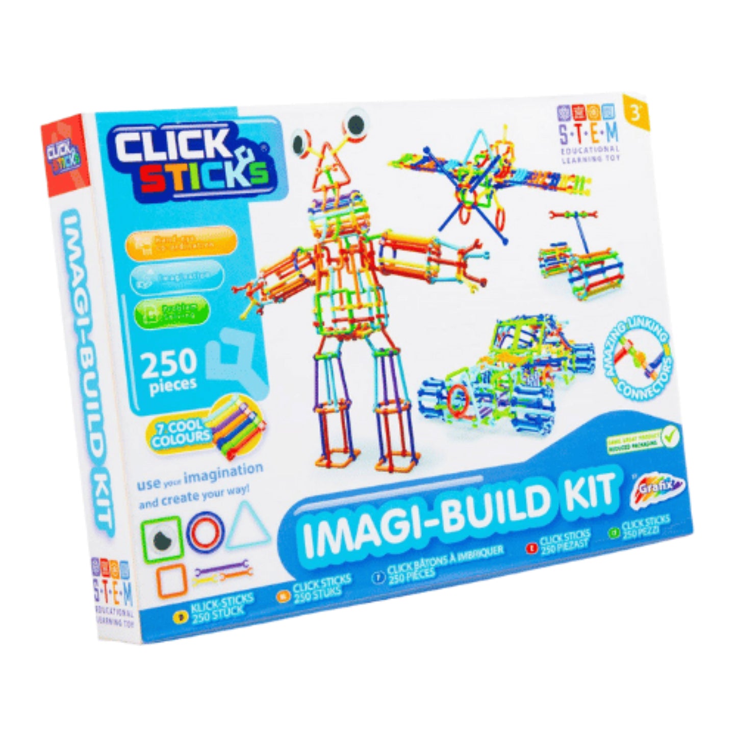 Click Sticks Blue - 250 Piece's