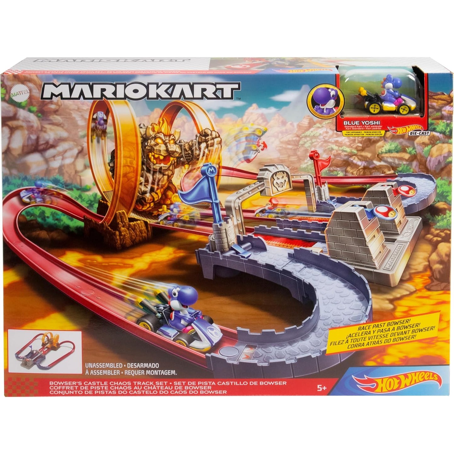 Hot Wheels Mario Kart Bowsers Castle Chaos