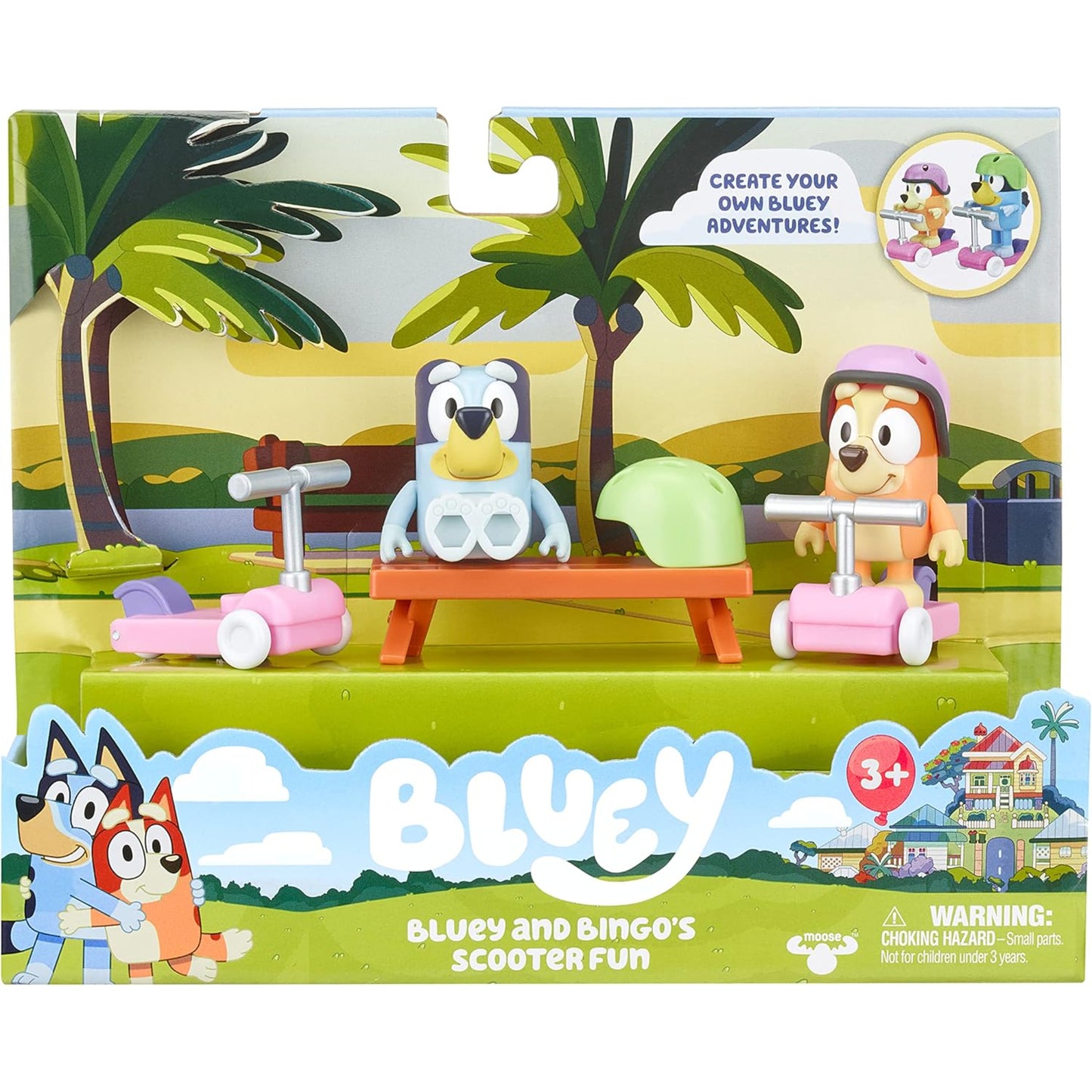Bluey & Bingo Scooter Fun Figure Set