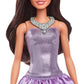 Barbie Fashionistas Doll In Sequined Purple Dress and Silvery Accessories