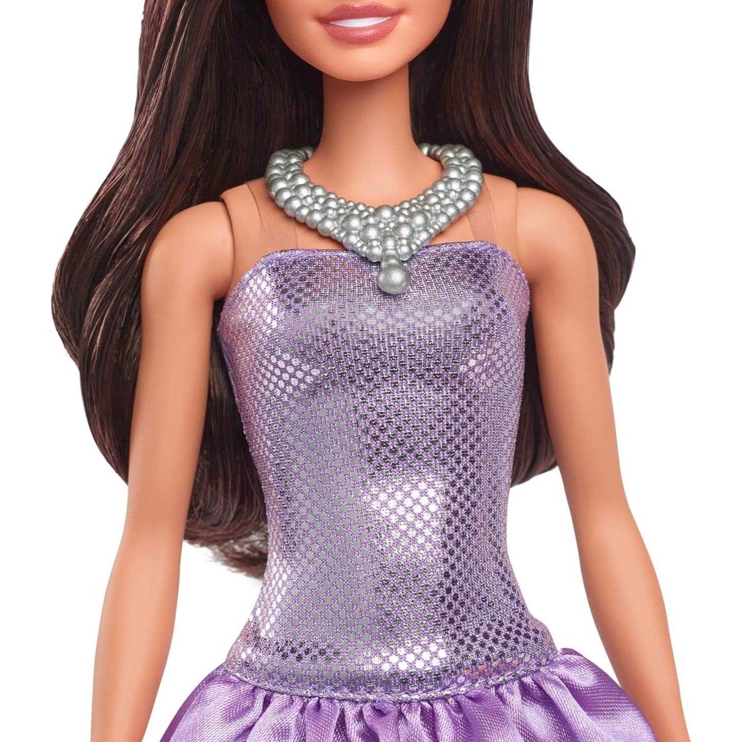 Barbie Fashionistas Doll In Sequined Purple Dress and Silvery Accessories