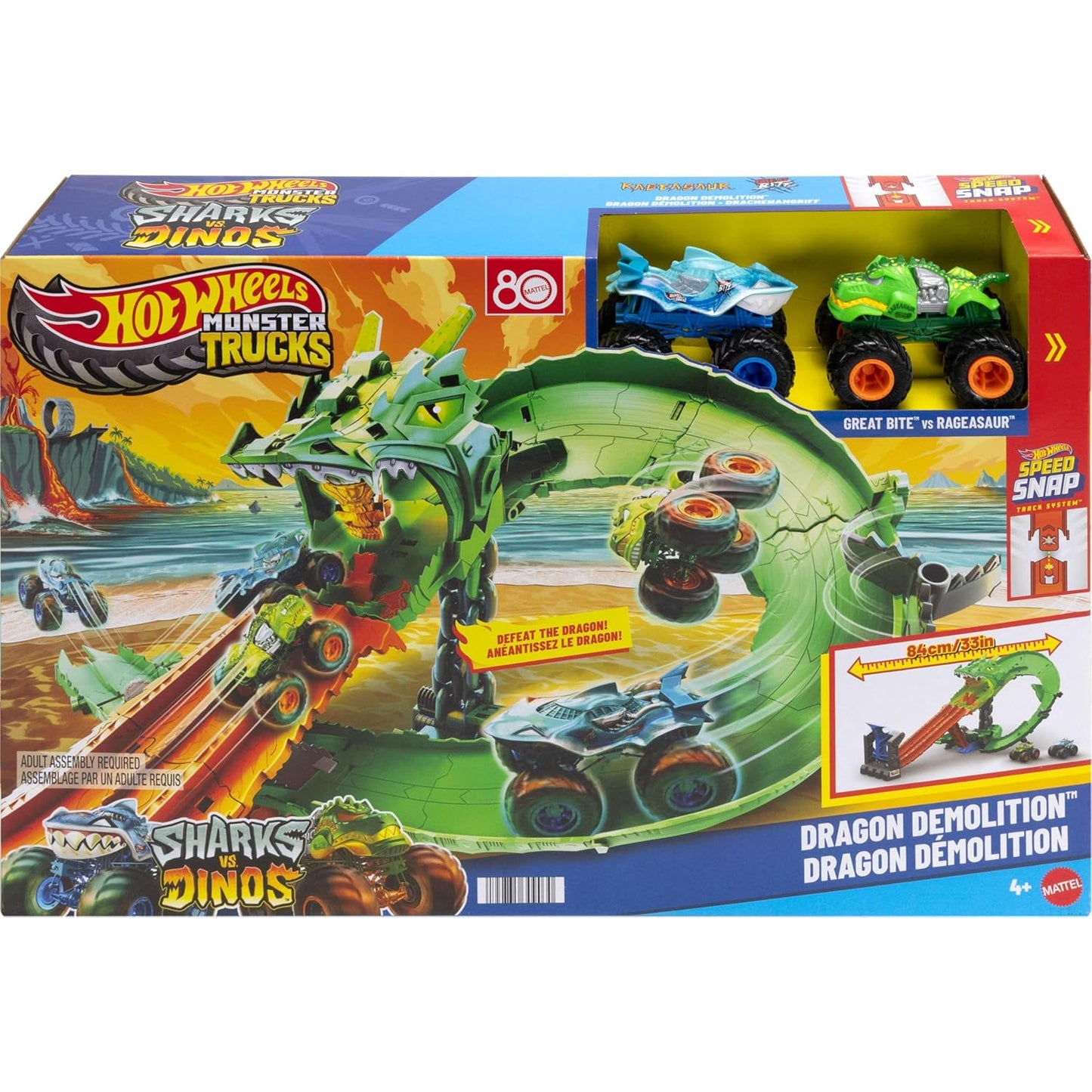 Hot Wheels Sharks and Dinos Dragon Demolition