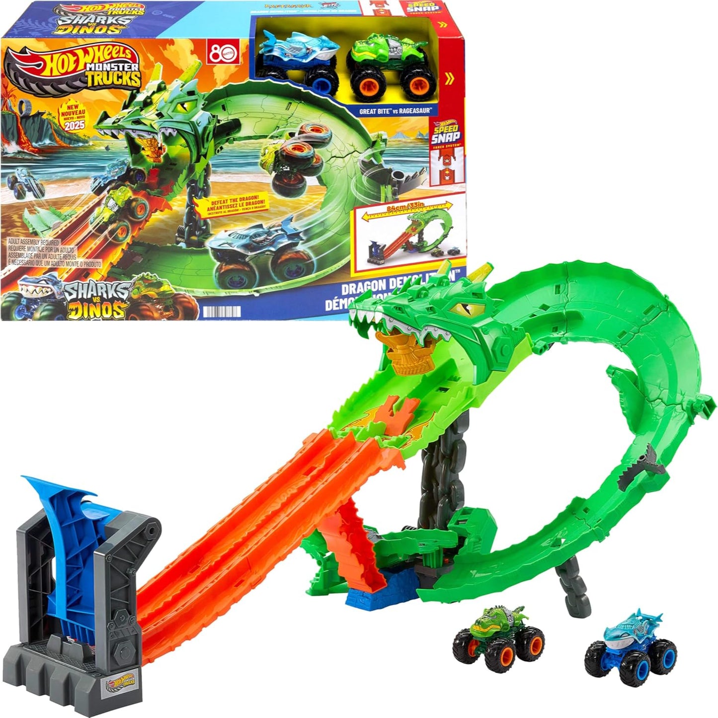 Hot Wheels Sharks and Dinos Dragon Demolition