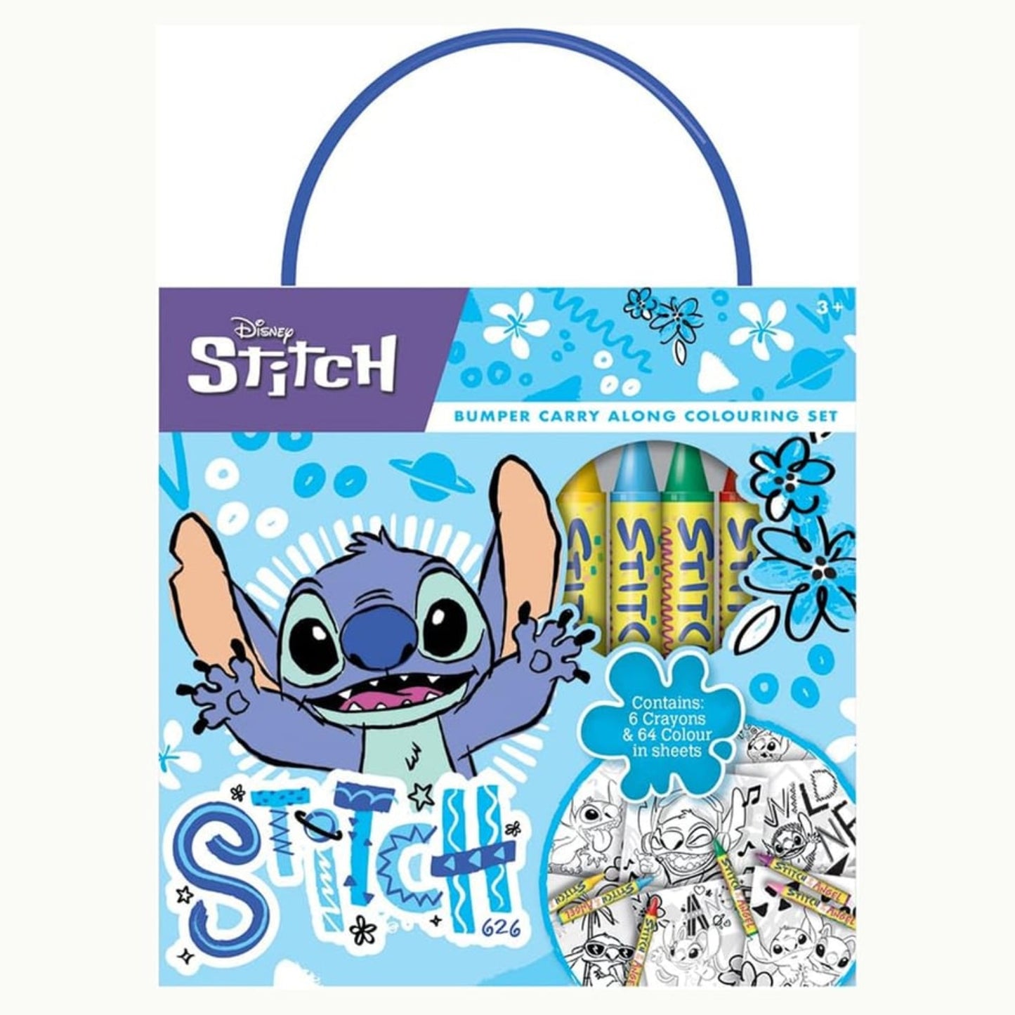 Stitch Bumper Carry Along Colouring Set