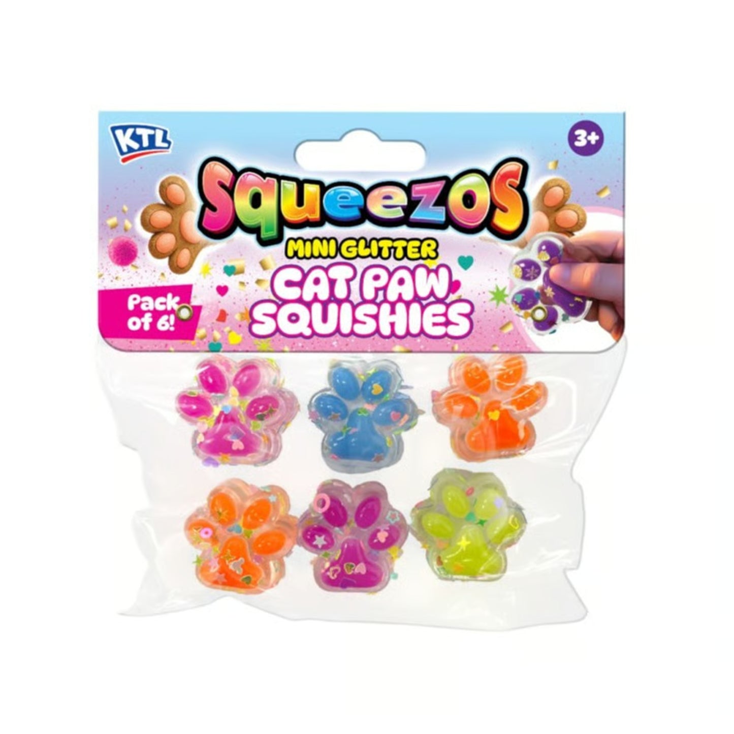 Squeezos Mini Cat Paw Squishies