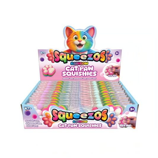 Squeezos Rainbow Cat Paw Squishies
