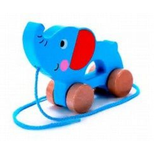 Wooden Pull Along Elephant