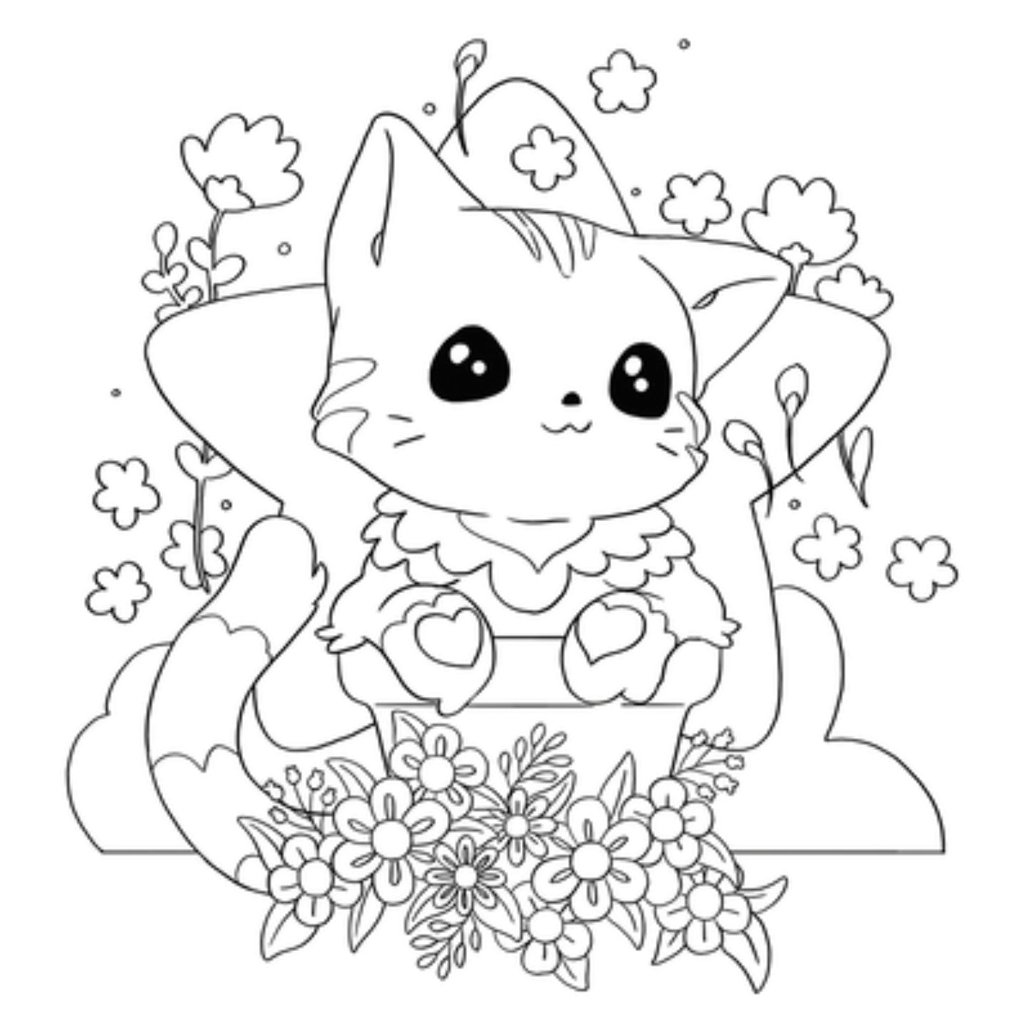 Kawaii Colouring Kit with 12 Felt Pens