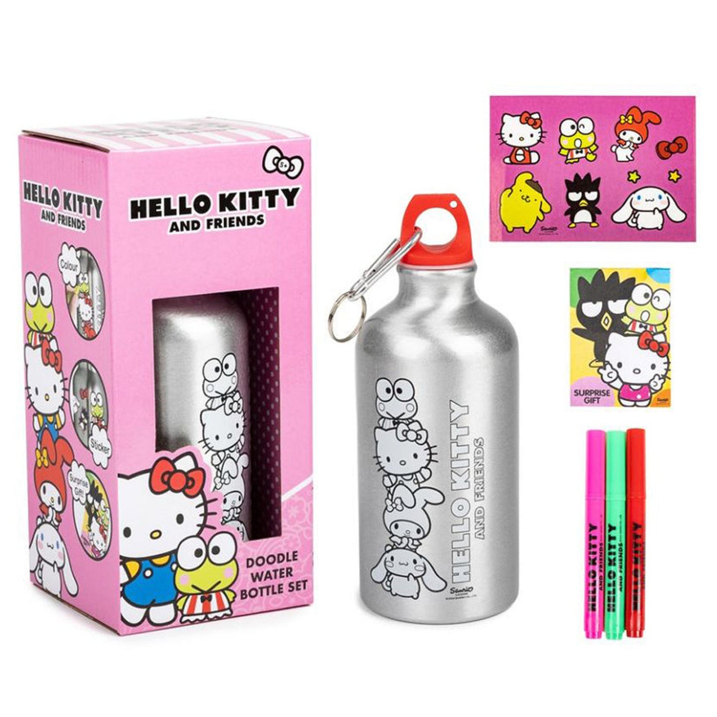 Hello Kitty Doodle Water Bottle Set