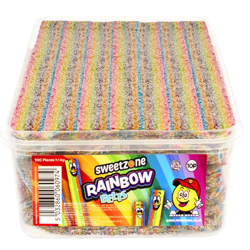 Sweetzone - Rainbow Belts 1.1Kg Tub