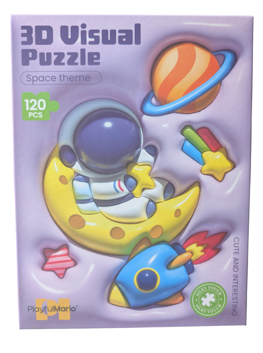 3D Space Theme Visual Puzzle - 120 Pcs