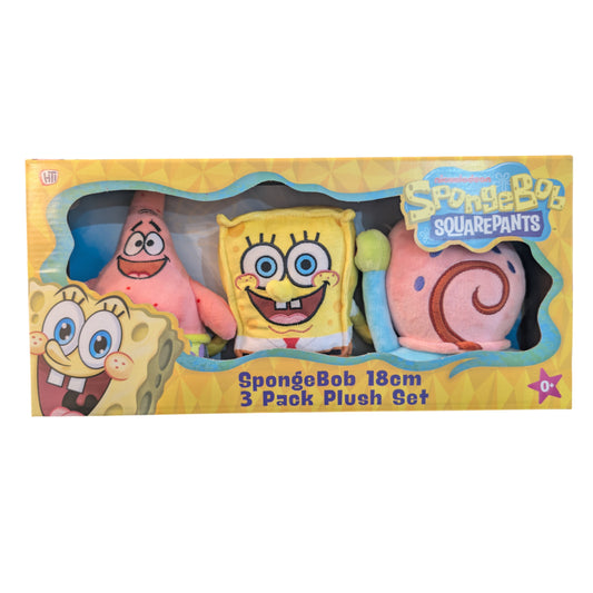 Spongebob 18cm 3 Pack Plush Set