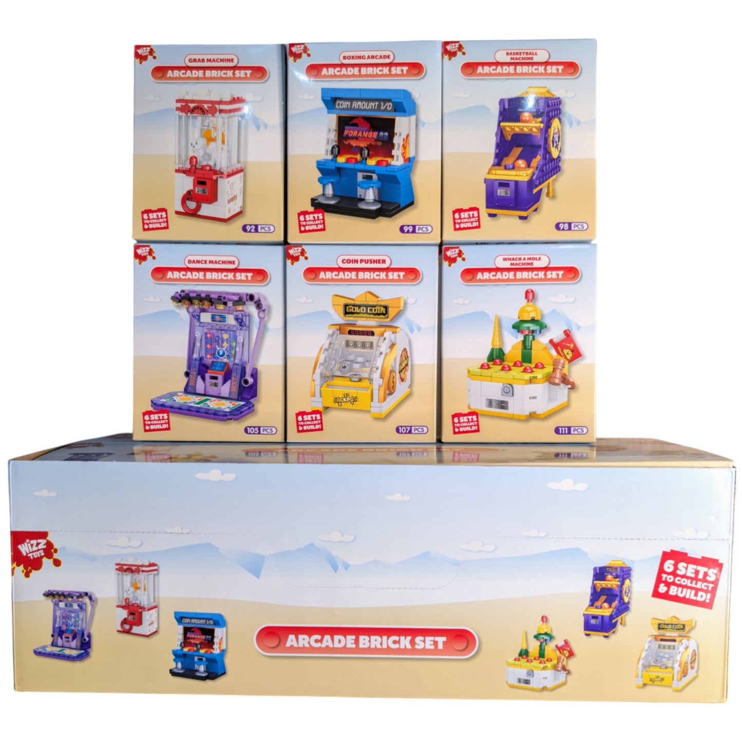Arcade Brick Set - Set of 6