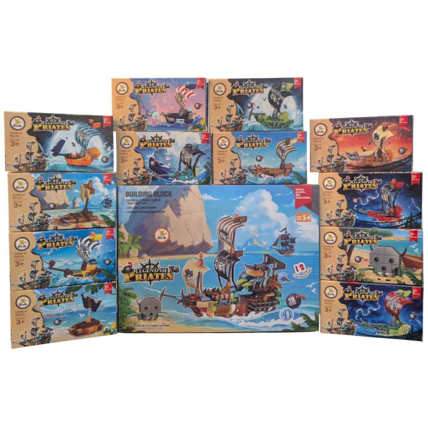 12 in 1 Brick Set - Pirate