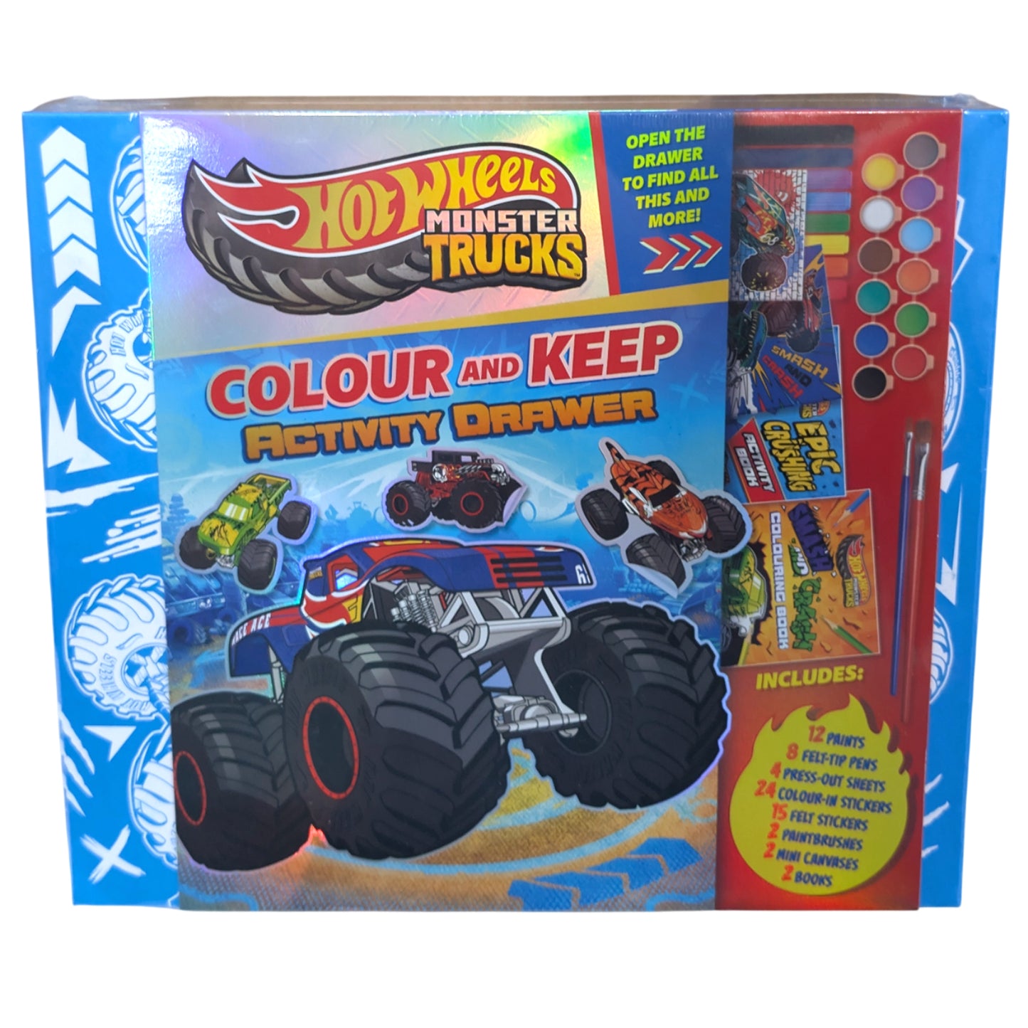 Hot Wheels Monster Truck Colour and Keep Activity Drawer