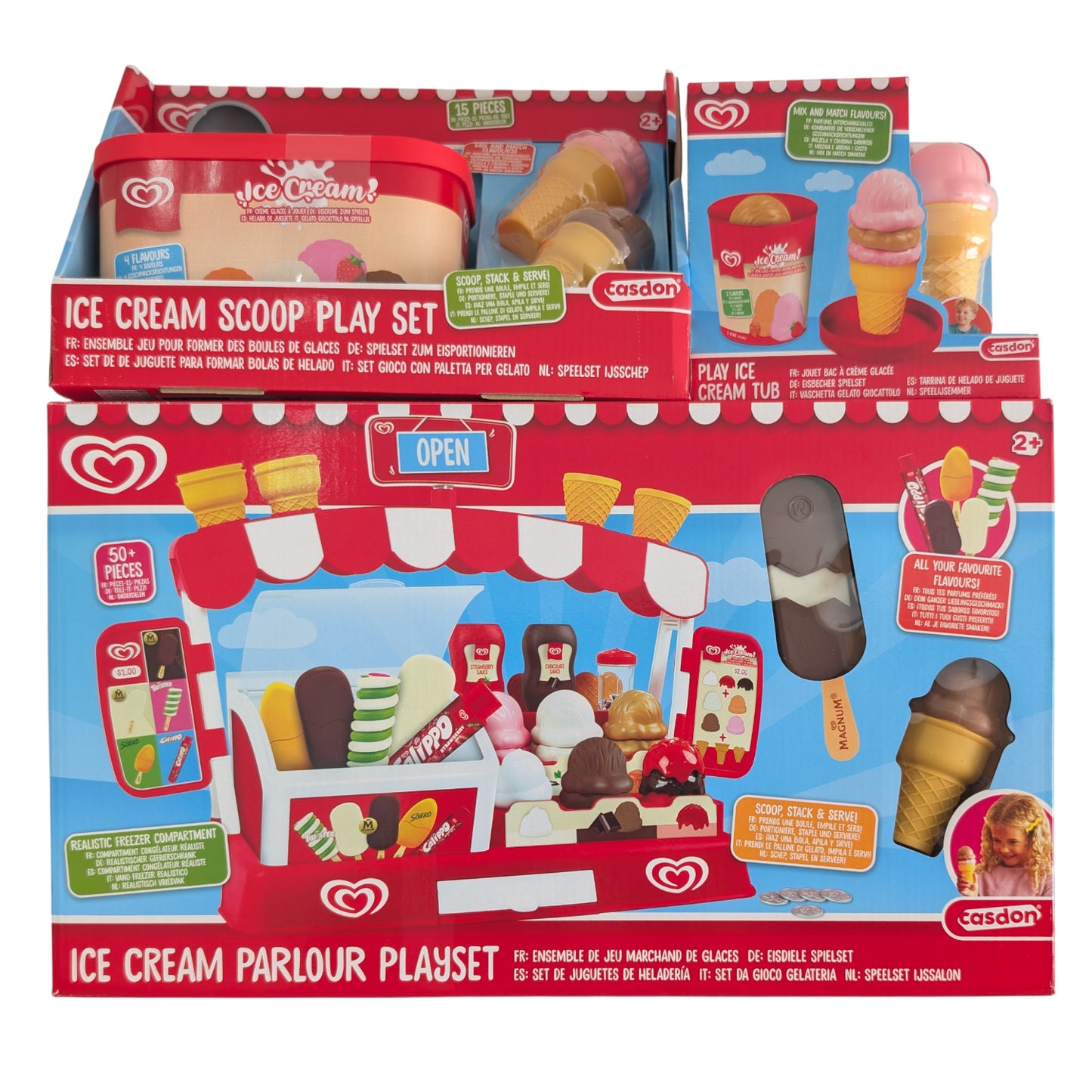 Casdon Cornetto Ice Cream Parlour 3 Piece Set