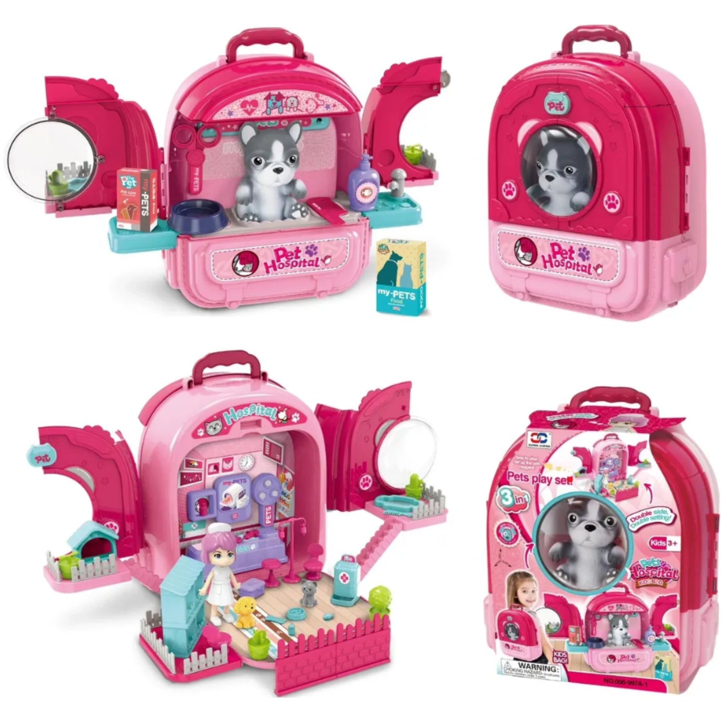 Pets Hospital Kids Bag - Pink