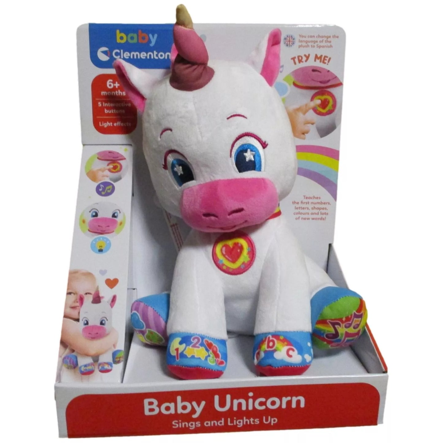 Clementoni Baby Unicorn Plush Toy
