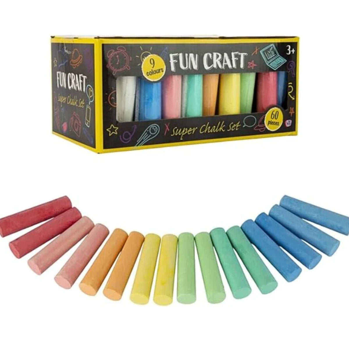 Fun Craft 60 Pieces Chalk Set
