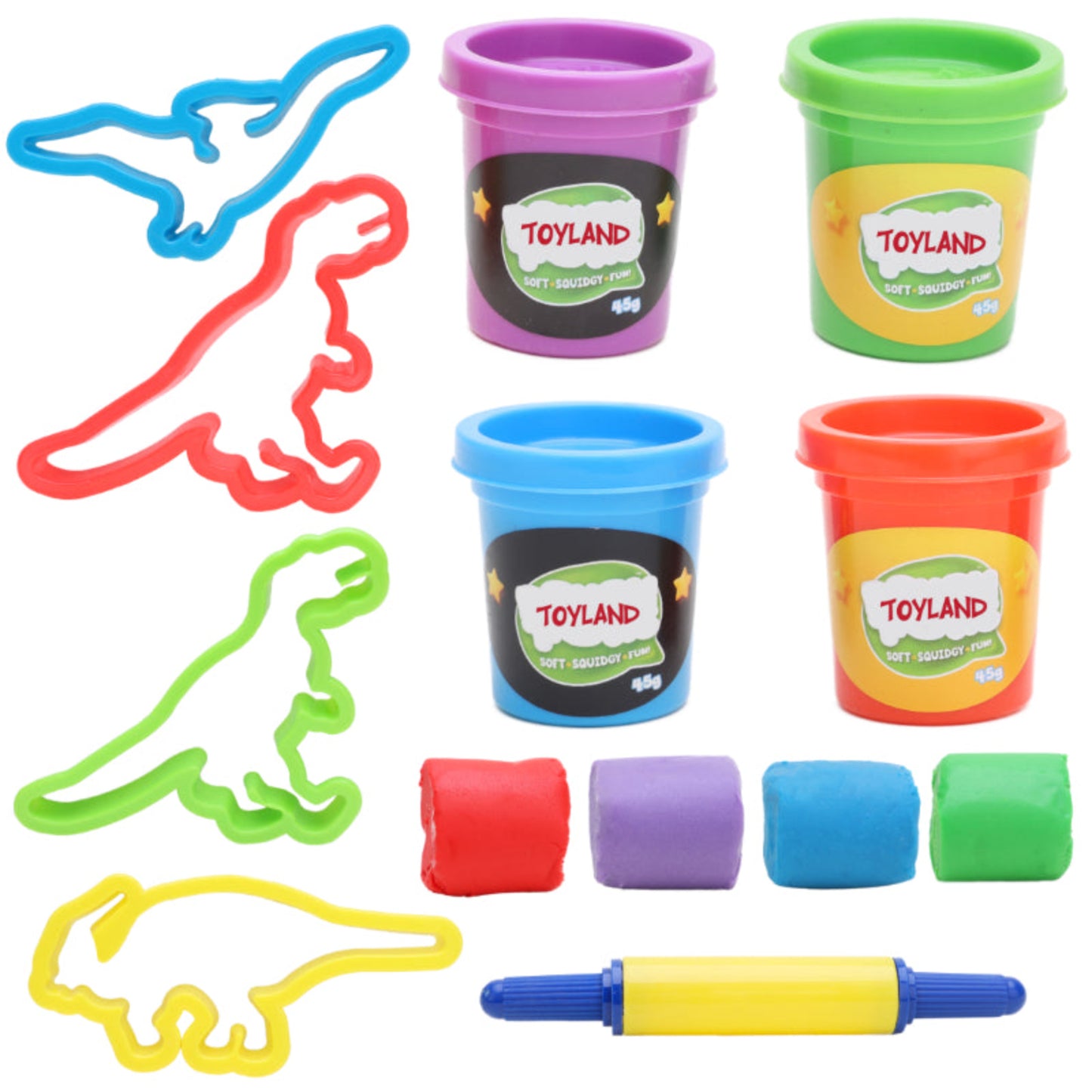 Dinosaur Dough Set Glow In The Dark