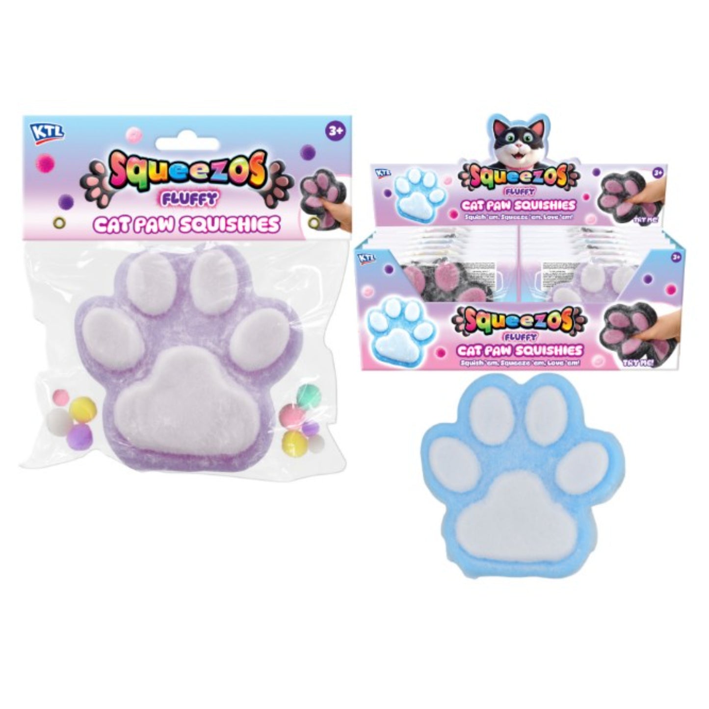 Squeezos Cat Paw Squishes - Fluffy