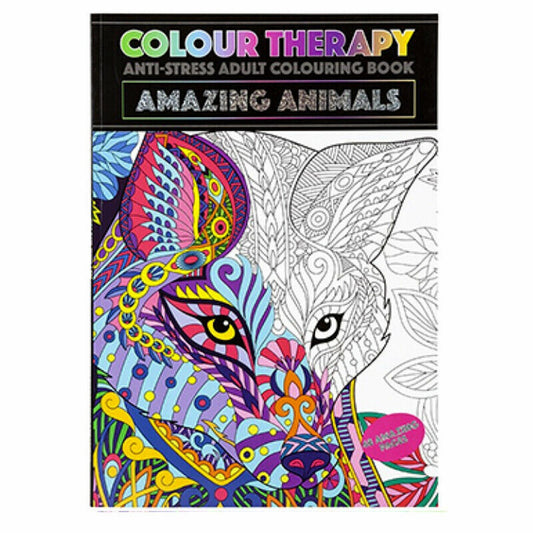 Colour Therapy Anti Stress Colouring Book - Animals