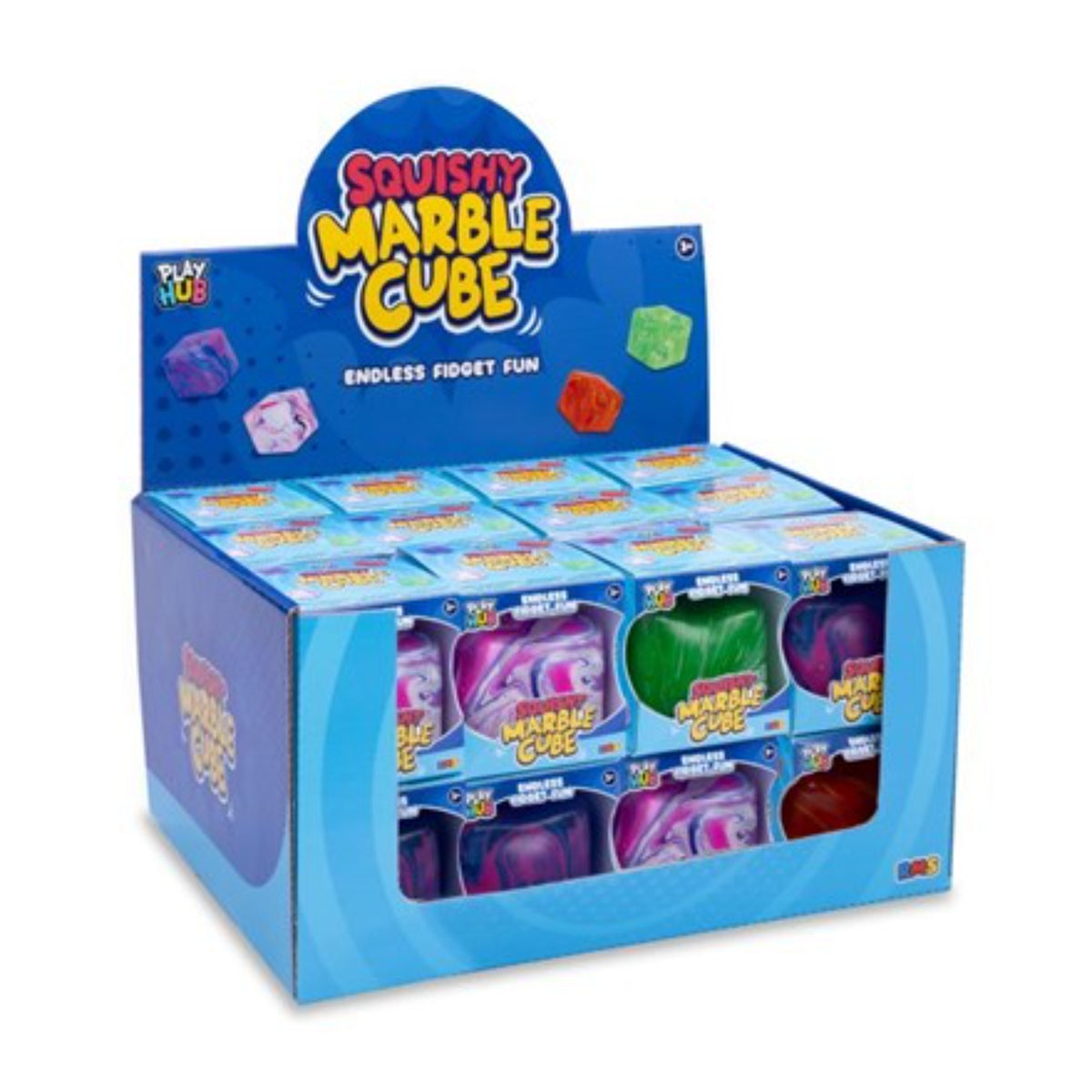 Squishy Marble Cube - Assorted Colours