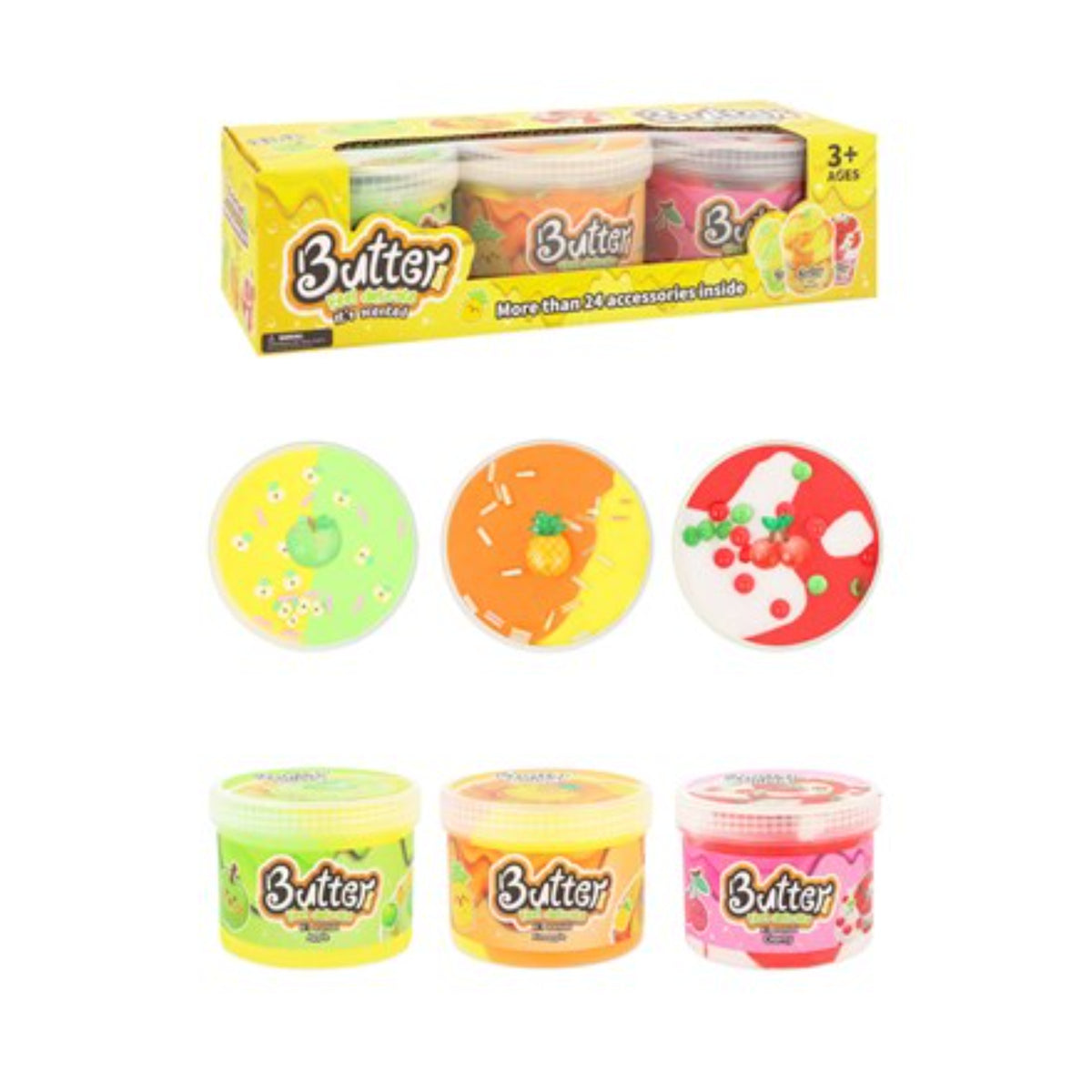 Butter Slime Fruit Scented 3 Pack