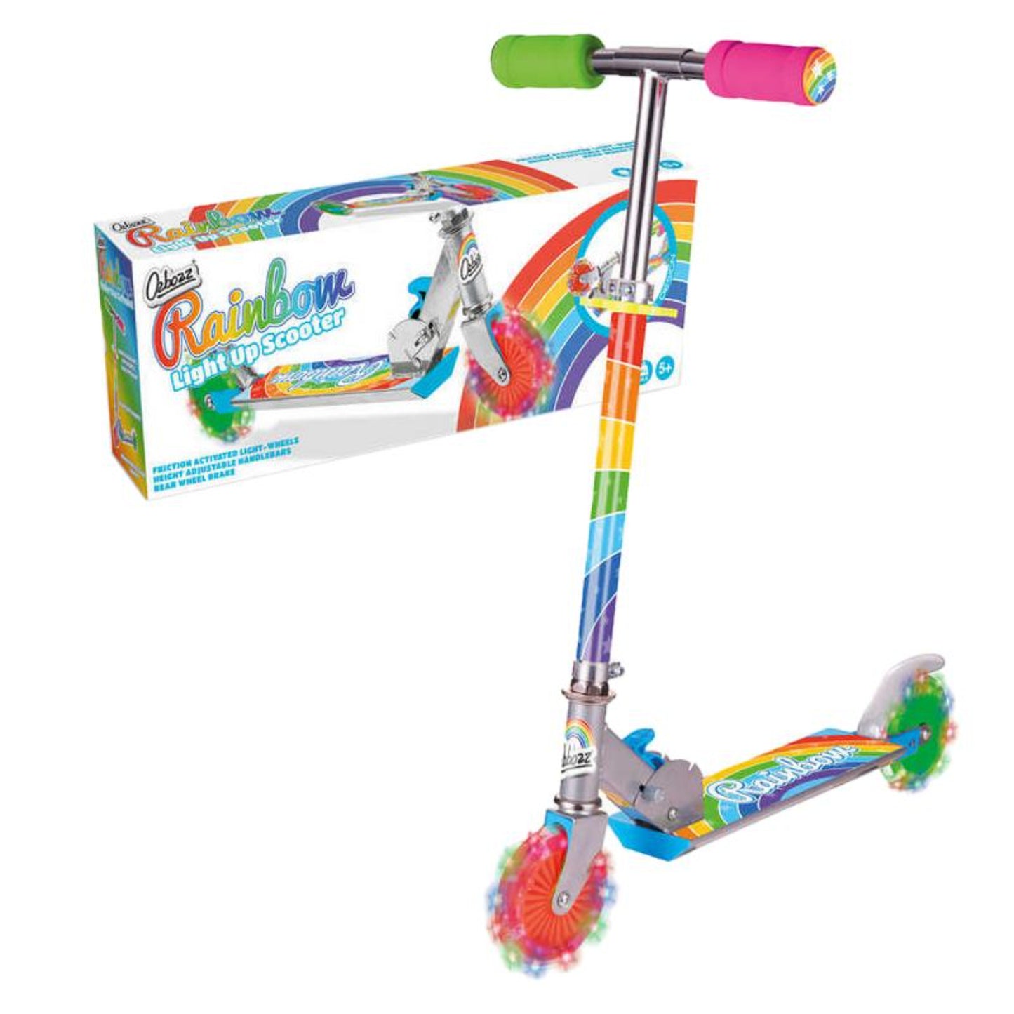 Rainbow Scooter with Flashing Wheels