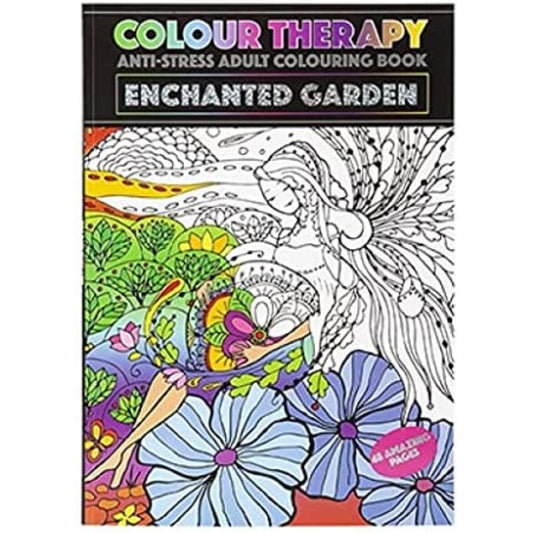 Colour Therapy Anti Stress Colouring Book - Enchanted Garden
