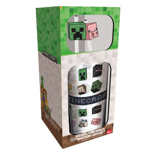 Minecraft Glass and Twin Straw Set