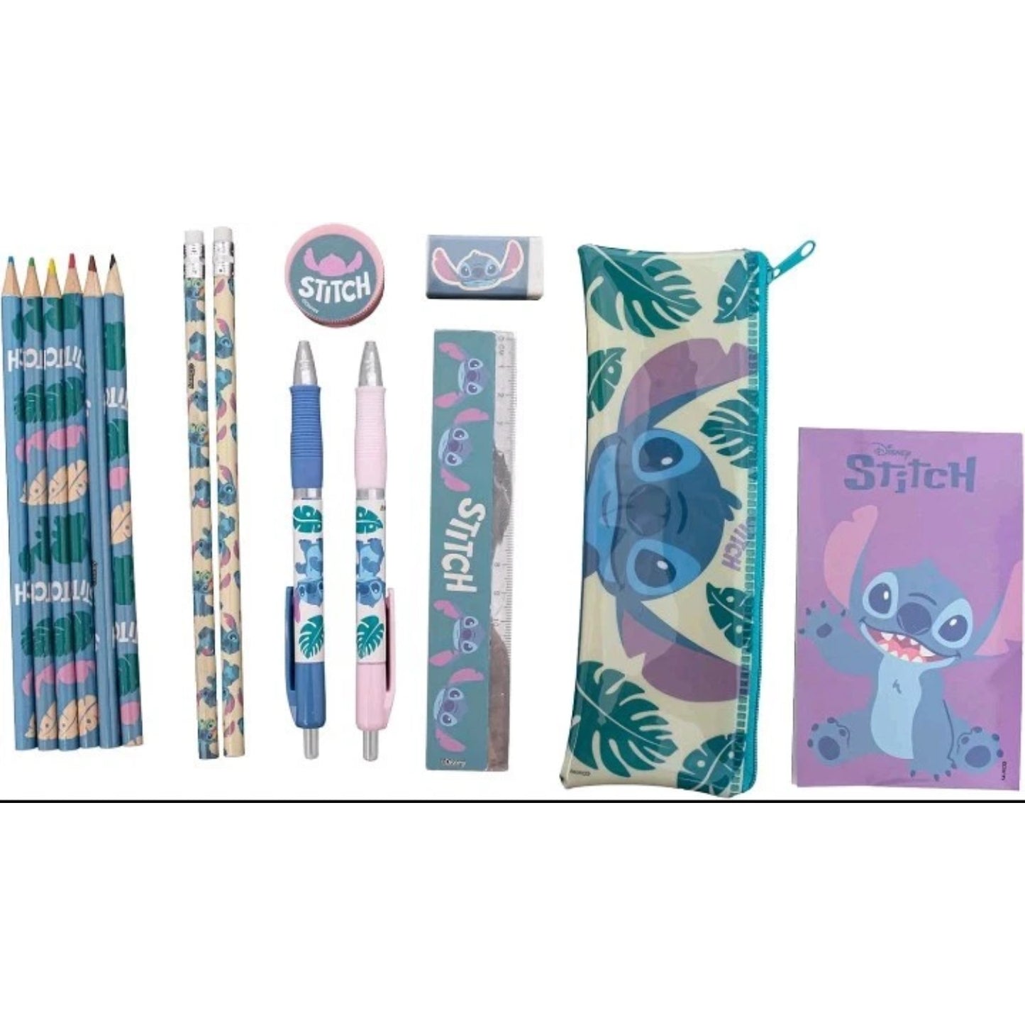 Stitch Pencil Case Stationairy Set