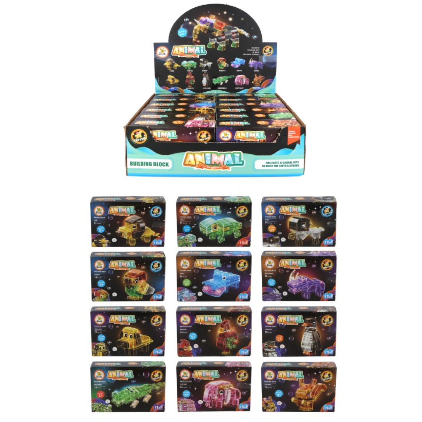12 in 1 Brick Set - Animals