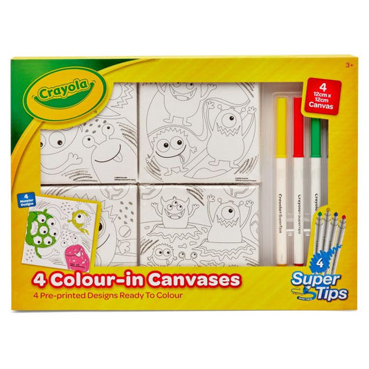 Crayola 4 Colour-In-Canvases