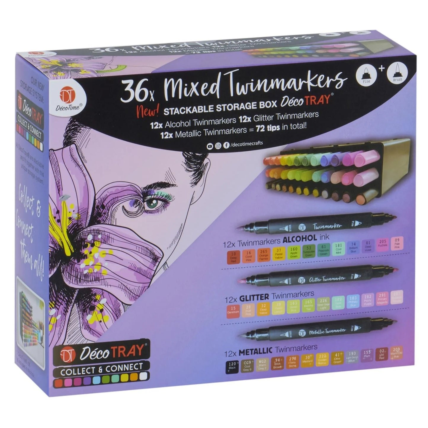 Deco Time 36x Mixed Twinmarkers