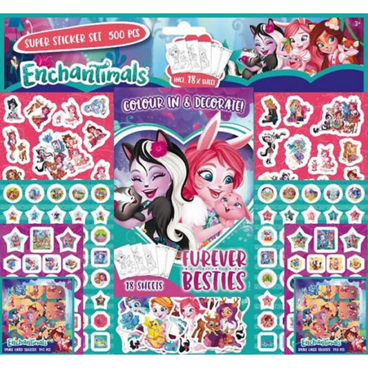 Enchantimals 500 Pcs Super Sticker Set