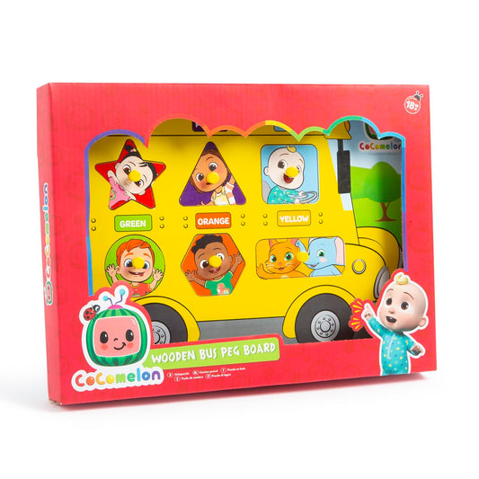 Cocomelon Wooden Bus Peg Board