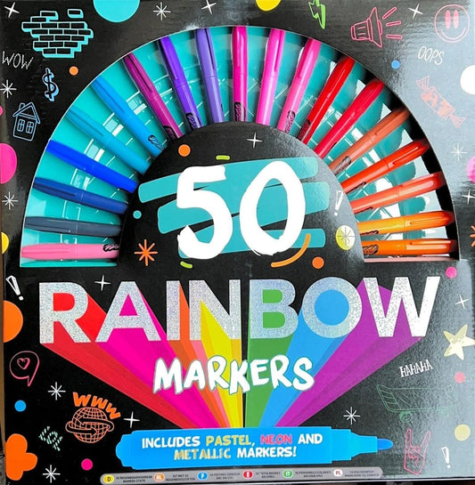 50 Rainbow Markers