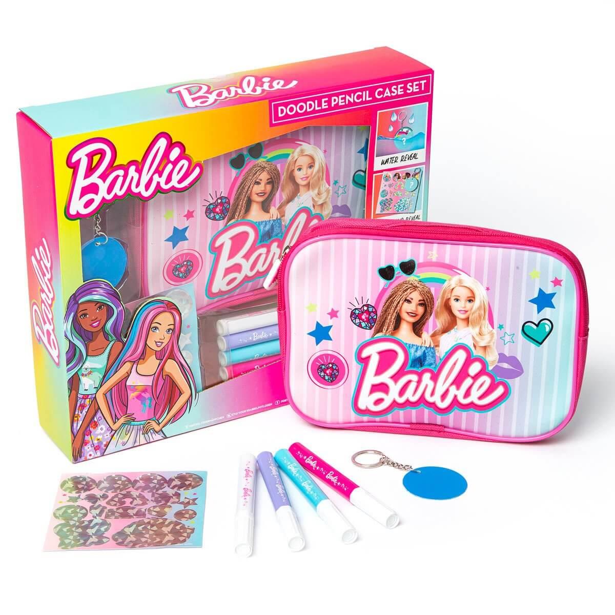 Barbie Doodle Pencil Case Set