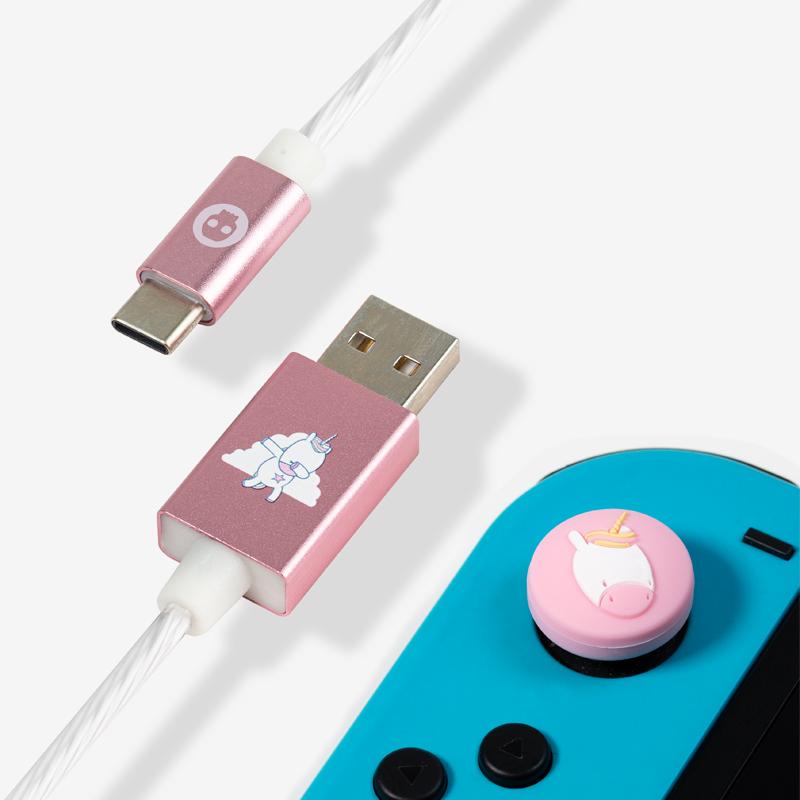 UNICORN LED USB C CABLE & THUMB GRIPS