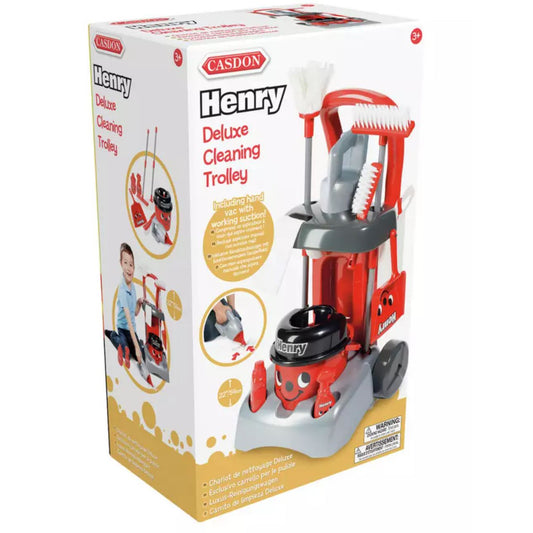 Casdon Henry Toy Deluxe Cleaning Trolley - Reduced Packaging